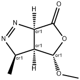 6H-Furo[3,4-c]pyrazol-6-one,3,3a,4,6a-tetrahydro-4-methoxy-3-methyl-,(3R,3aS,4S,6aR)-rel-(9CI) 结构式