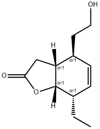 2(3H)-Benzofuranone,7-ethyl-3a,4,7,7a-tetrahydro-4-(2-hydroxyethyl)-,(3aR,4S,7S,7aS)-rel-(9CI) 结构式