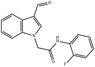 1H-Indole-1-acetamide,N-(2-fluorophenyl)-3-formyl-(9CI) 结构式