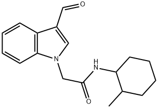 1H-Indole-1-acetamide,3-formyl-N-(2-methylcyclohexyl)-(9CI) 结构式