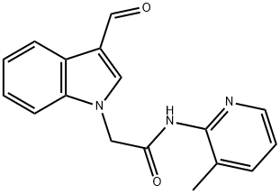 1H-Indole-1-acetamide,3-formyl-N-(3-methyl-2-pyridinyl)-(9CI) 结构式