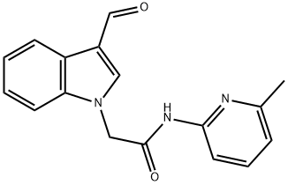 1H-Indole-1-acetamide,3-formyl-N-(6-methyl-2-pyridinyl)-(9CI) 结构式