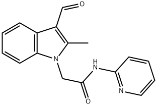 1H-Indole-1-acetamide,3-formyl-2-methyl-N-2-pyridinyl-(9CI) 结构式