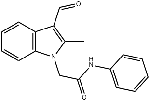 1H-Indole-1-acetamide,3-formyl-2-methyl-N-phenyl-(9CI) 结构式