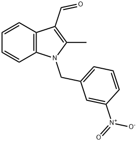 1H-Indole-3-carboxaldehyde,2-methyl-1-[(3-nitrophenyl)methyl]-(9CI) 结构式