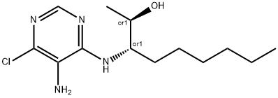 erythro-5-Amino-4-chloro-6-(2-hydroxy-3-nonylamino)pyrimidine 结构式