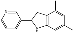 1H-Indole,2,3-dihydro-4,6-dimethyl-2-(3-pyridinyl)-(9CI) 结构式