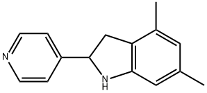 1H-Indole,2,3-dihydro-4,6-dimethyl-2-(4-pyridinyl)-(9CI) 结构式