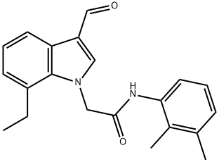 1H-Indole-1-acetamide,N-(2,3-dimethylphenyl)-7-ethyl-3-formyl-(9CI) 结构式