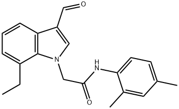 1H-Indole-1-acetamide,N-(2,4-dimethylphenyl)-7-ethyl-3-formyl-(9CI) 结构式