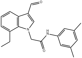 1H-Indole-1-acetamide,N-(3,5-dimethylphenyl)-7-ethyl-3-formyl-(9CI) 结构式