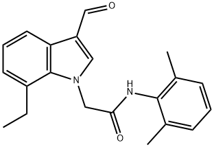 1H-Indole-1-acetamide,N-(2,6-dimethylphenyl)-7-ethyl-3-formyl-(9CI) 结构式