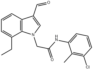 1H-Indole-1-acetamide,N-(3-chloro-2-methylphenyl)-7-ethyl-3-formyl-(9CI) 结构式