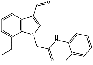 1H-Indole-1-acetamide,7-ethyl-N-(2-fluorophenyl)-3-formyl-(9CI) 结构式