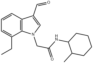 1H-Indole-1-acetamide,7-ethyl-3-formyl-N-(2-methylcyclohexyl)-(9CI) 结构式