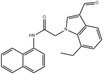 1H-Indole-1-acetamide,7-ethyl-3-formyl-N-1-naphthalenyl-(9CI) 结构式