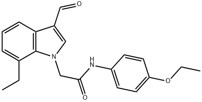 1H-Indole-1-acetamide,N-(4-ethoxyphenyl)-7-ethyl-3-formyl-(9CI) 结构式