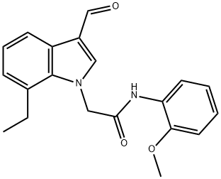 1H-Indole-1-acetamide,7-ethyl-3-formyl-N-(2-methoxyphenyl)-(9CI) 结构式