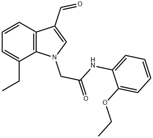 1H-Indole-1-acetamide,N-(2-ethoxyphenyl)-7-ethyl-3-formyl-(9CI) 结构式