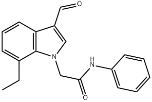 1H-Indole-1-acetamide,7-ethyl-3-formyl-N-phenyl-(9CI) 结构式