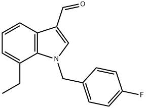 1H-Indole-3-carboxaldehyde,7-ethyl-1-[(4-fluorophenyl)methyl]-(9CI) 结构式