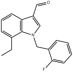 1H-Indole-3-carboxaldehyde,7-ethyl-1-[(2-fluorophenyl)methyl]-(9CI) 结构式