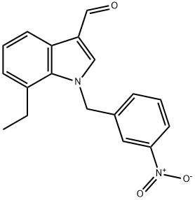 1H-Indole-3-carboxaldehyde,7-ethyl-1-[(3-nitrophenyl)methyl]-(9CI) 结构式