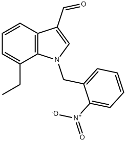 1H-Indole-3-carboxaldehyde,7-ethyl-1-[(2-nitrophenyl)methyl]-(9CI) 结构式