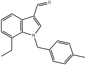 1H-Indole-3-carboxaldehyde,7-ethyl-1-[(4-methylphenyl)methyl]-(9CI) 结构式