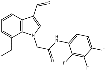 1H-Indole-1-acetamide,7-ethyl-3-formyl-N-(2,3,4-trifluorophenyl)-(9CI) 结构式