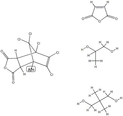 4,7-Methanoisobenzofuran-1,3-dione, 4,5,6,7,8,8-hexachloro-3a,4,7,7a-tetrahydro-, polymer with 2,2-dimethyl-1,3-propanediol, 2,5-furandione and 1,2-propanediol 结构式