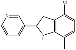 1H-Indole,4-chloro-2,3-dihydro-7-methyl-2-(3-pyridinyl)-(9CI) 结构式