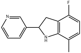 1H-Indole,4-fluoro-2,3-dihydro-7-methyl-2-(3-pyridinyl)-(9CI) 结构式