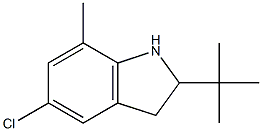 1H-Indole,5-chloro-2-(1,1-dimethylethyl)-2,3-dihydro-7-methyl-(9CI) 结构式