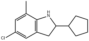 1H-Indole,5-chloro-2-cyclopentyl-2,3-dihydro-7-methyl-(9CI) 结构式