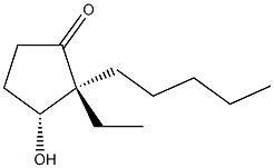Cyclopentanone, 2-ethyl-3-hydroxy-2-pentyl-, (2R,3R)-rel-(-)- (9CI) 结构式