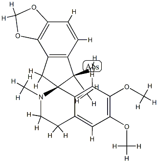 (6R,7R)-3',4',6,8-Tetrahydro-6',7'-dimethoxy-2',6-dimethylspiro[7H-indeno[4,5-d]-1,3-dioxole-7,1'(2'H)-isoquinolin]-6-ol 结构式