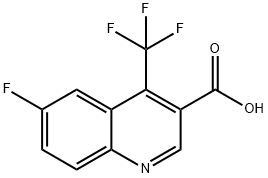 6-FLUORO-4-(TRIFLUOROMETHYL)QUINOLINE-3-CARBOXYLIC ACID 结构式