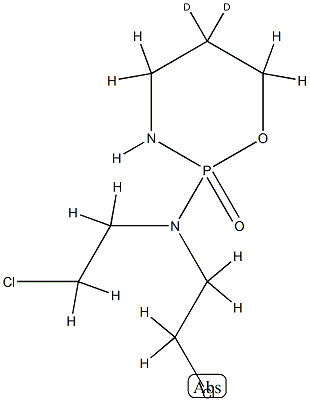 2H-1,3,2-Oxazaphosphorin-5-d-2-amine, N,N-bis(2-chloroethyl)tetrahydro -5-d-, 2-oxide 结构式
