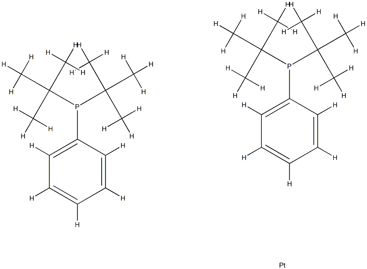 Bis[di-tert-butyl(phenyl)phosphoranylidene]platinum(IV) 结构式