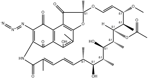 3-Azido-1,4-dideoxy-1,4-dihydro-1,4-dioxorifaMycin 结构式