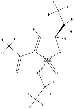 Ethanone, 1-[(2R,5R)-2-ethoxy-5-ethyl-2,5-dihydro-2-oxido-1,2-oxaphosphol-3-yl]-, rel- (9CI) 结构式