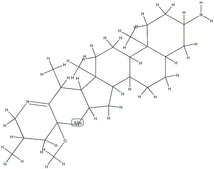 (25β)-16α,23-Epoxy-23-methoxy-16,28-seco-5α-solanid-22(28)-en-3β-amine 结构式