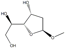 Methyl 2-deoxy-α-D-arabino-hexofuranoside 结构式