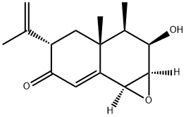(1aR)-1aβ,3,3a,4,5,7bβ-Hexahydro-2α-hydroxy-5β-isopropenyl-3α,3aα-dimethylnaphth[1,2-b]oxiren-6(2H)-one 结构式