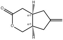 Cyclopenta[c]pyran-3(1H)-one, hexahydro-6-methylene-, (4aR,7aR)-rel- (9CI) 结构式