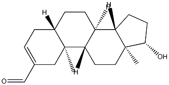 (5S,8S,9S,10S,13S,14S,17S)-17-hydroxy-10,13-dimethyl-4,5,6,7,8,9,11,12 ,14,15,16,17-dodecahydro-1H-cyclopenta[a]phenanthrene-2-carbaldehyde 结构式