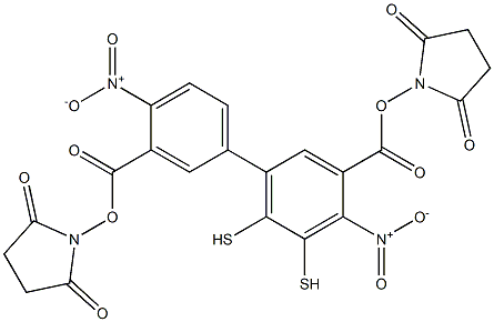 3,3'-二硫双(6-硝基苯甲酸)双琥珀酸亚胺酯 结构式