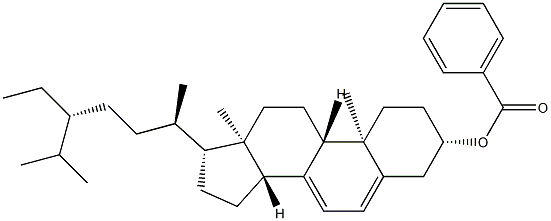 Stigmasta-5,7-dien-3β-ol 3-benzoate 结构式