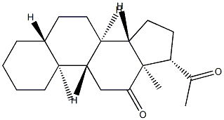5α-Pregnane-12,20-dione 结构式